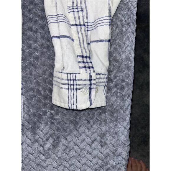 Eddie Bauer Shirt Mens L Blue Plaid Cotton Button Down Long Sleeve Oxford Casual - Picture 7 of 10